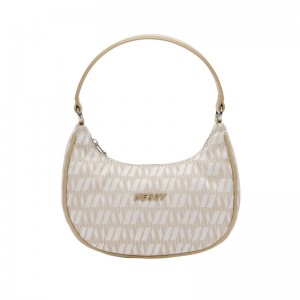 Beige Nerdy DNA Monogram 2way Hobo Bags | USA152QMO