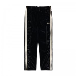 Black Nerdy DNA Monogram Block Velvet Track Pants | USA113FDB