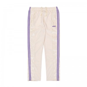 Cream Nerdy DNA Monogram Block Velvet Track Pants | USA115HAM