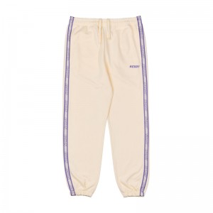 Cream Nerdy Logo Tape Sweatpants | USA128BES