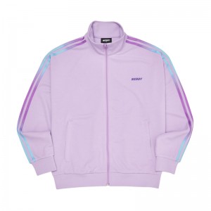 Light Purple Nerdy Gradation NY Track Top | USA112DFV