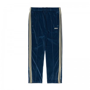 Navy Nerdy Velvet Track Pants | USA119ZUE