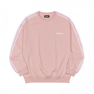 Pink Nerdy Logo Tape Sweatshirts | USA123BEU